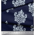 thumbnail image 3 of Soimoi Polyester Crepe Fabric Floral & Paisley Block Printed Craft Fabric by The Yard 42 Inch Wide, 3 of 3
