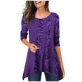 thumbnail image 1 of Birdeem Womens Style Comfortable Round Neck Gentle Pullover Print Long Sleeve Top, 1 of 9