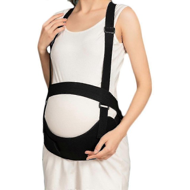 Fajas de SOPORTE abdominal para embarazadas Yashi Cinturón de maternidad XL Negro