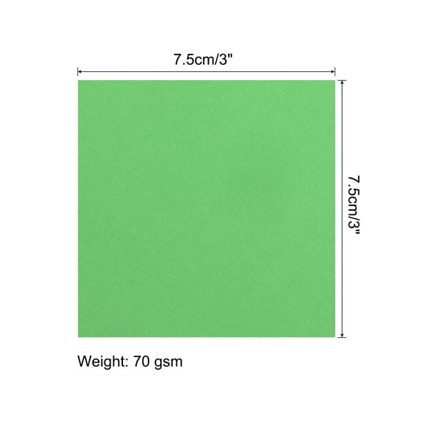 Sourcing Map Origami Papier – 50 Vellen Dubbelzijdig Groen – 15x15 Cm – 70 G/m² – Perfect Voor Vouwkunst, Kaarten En DIY-projecten