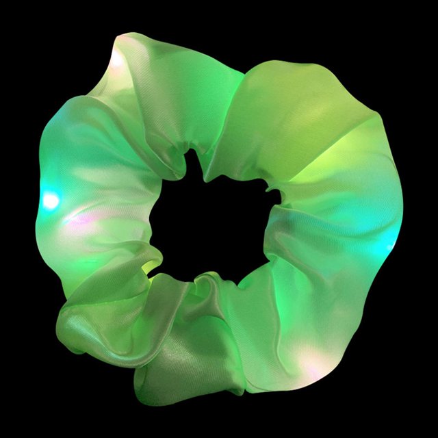 Gomas cabello con , Gomas cabello con , Gomas cabello con , Gomas cabello elásticas luminosas par , Verde Baoblaze Scrunchies para el cabello con luz