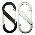 thumbnail image 4 of LJNYFDC Camping Gear Accessory 2Pcs Colored Carabiner Zipper Lock Clips Strong Load bearing Portable Camping Keyring S shaped Carabiners, 4 of 7