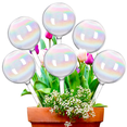 thumbnail image 1 of Globos de riego de arcoíris para plantas, 6 unidades, para plantas de interior, bulbos de agua para plantas para vacaciones, viajes, estacas de riego automático, 1 of 7