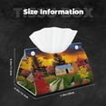 thumbnail image 6 of Goofa Fall Village Scenery Pattern Triangle Square Tissue Box Cover, Modern PVC Leathe Facial Paper Holder,Decorative Holder/Organizer for Bathroom Vanity Countertop, 6 of 9