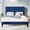 Blue, variant on Amolife Queen Bed Frame, Platform Bed with Upholstered Velvet Adjustable Headboard, Wooden Slats, Easy Assembly, Black