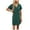Green, variant on CHUMUD Womens Summer Nightgown Short Sleeve V Neck Sleepwear Half Button Pajama Dress Loose Soft Loungewear Casual