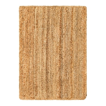 Unique Loom Braided Jute Luxe Collection Area Rug (2' x 3' 1" Rectangle Natural)