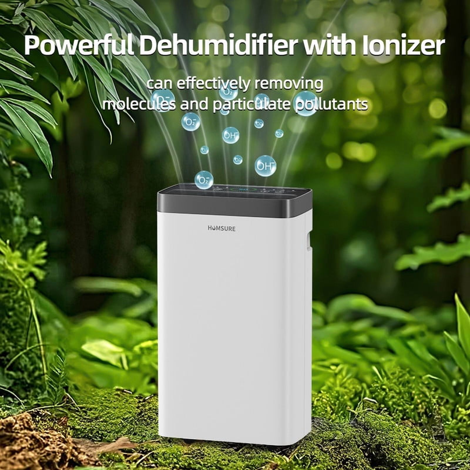 Edendirect 34 Pt 2,500 Sq.Ft. Efficiently White Dehumidifiers with Drain Hose and Bucket,,Auto Defrost,Low Noise
