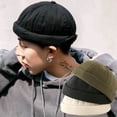 thumbnail image 3 of Bonnet de Mode pour Hommes, Bonnet Rétro Marin, Chapeaux Hommes Femmes, Bonnet Chaud Sans Bord, Bonnet Hip Hop 02-Rouge Taille Unique, 3 of 6