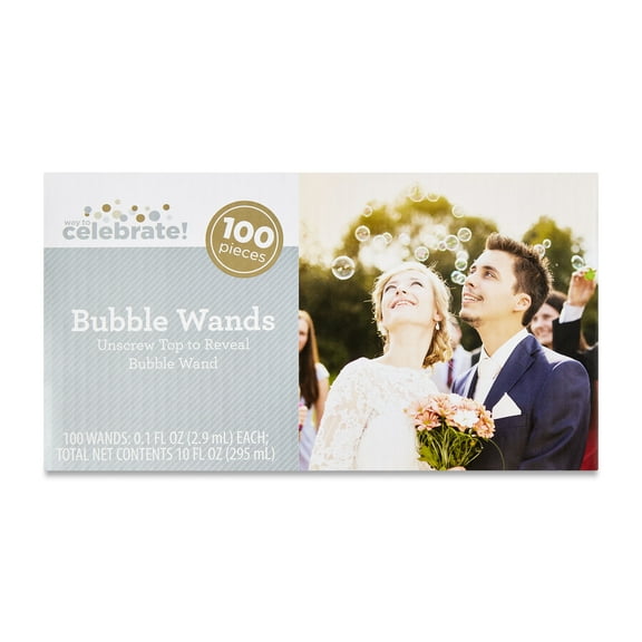 Wedding Bubble Wands, 100 Count, by Way To Celebrate
