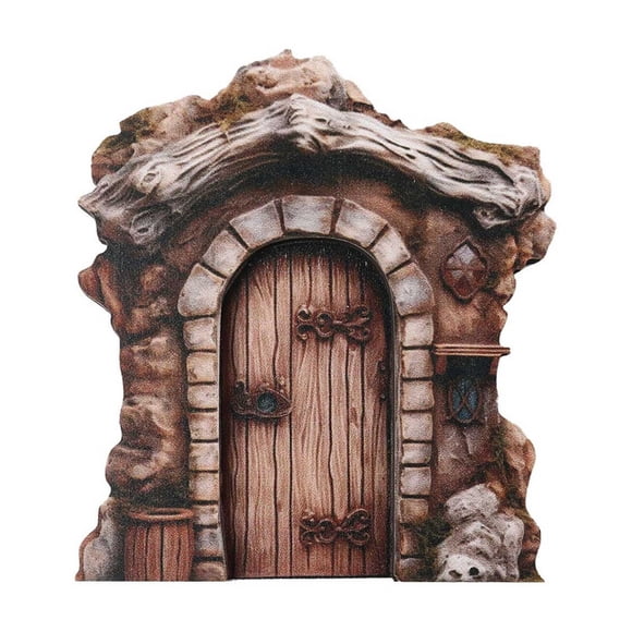 Xihbxyly Puerta de Jardín de Resina, Decoración de Madera Artesanal, Accesorio de Tocón de Árbol Resistente a La Intemperie, Kit Mágico para Jardín Al Aire Libre, Perfecto para Patios y Jardines, Mul