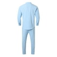 thumbnail image 5 of Men Summer Outfits And Track Suit Men Small Suit Big And Tall Men Suits Vest Trousers Portly Suits for Suite for Man Jacket Tan Mens Roaring 20s Prom Male Imitation Linen Blue 3XL, 5 of 8