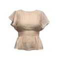 thumbnail image 1 of GEORGE G BLUSA CR MC CORRUGADA SMOCK CINTURA, 1 of 4