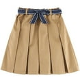 thumbnail image 2 of DHFJKG Gilrs Uniform Pleated Skirts With Built In Shorts Solid Color Skorts Casual A Line Skater Sport Stylish Skirt, 2 of 7