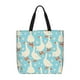 thumbnail image 1 of Easygdp White Geese and Flower Bolsa Tote para Mujer, Bolso de Hombro para Trabajo, Playa, Viajes, Compras y Supermercado, 1 of 7