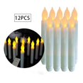 thumbnail image 2 of Velas cónicas LED, velas flotantes de Harry Potter, velas de ventana sin llama que funcionan con pilas para decoraciones de fiesta del día de San Valentín, amarillo cálido JAMW Sencillez, 2 of 5