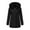 Black, variant on FDGIU Women's Slim Fit Puffer Coat - Attached Hood Zip Front, Lightweight Warm Long Jacket for Cold Weather Outdoor