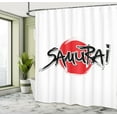 thumbnail image 5 of Ambesonne Japanese Shower Curtain, Samurai Lettering Sun, 69"Wx70"L, Red Black, 5 of 5