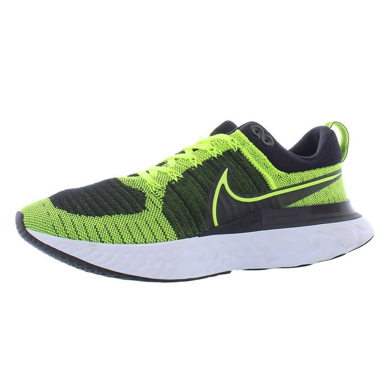 Nike React Infinity Run Fk 2 Mens Shoes Size 10 Color Volt Black White Walmart