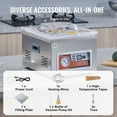 thumbnail image 5 of VEVOR Chamber Vacuum Sealer, 260W Sealing Power, Vacuum Packing Machine for Wet Foods, Meats, Marinades and More, Compact Size with 10.2" Sealing Length, Applied in Home Kitchen and Commercial Use, 5 of 9