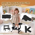 thumbnail image 6 of Step Stool for Toddlers - Two Step Stools Toddler 300 lbs Capacity with Safety Non-Slip Design, Natural Step Stool for Bathroom, Kitchen Dual Height Step Stools for Kids Black, 6 of 9