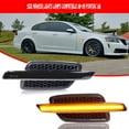 thumbnail image 2 of GTINTHEBOX For 2008-2009 Pontiac G8 Black Smoke Amber LED Light Bar NEW Fender Side Markers Set, 2 of 11