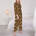 thumbnail image 3 of Fotbe Autumn With Pumpkin Harvest Pattern Long Sleeve Pajama Set for Women,Sleepwear Set,2-piece Loungewear Set,Soft PJs Comfy Nightwear with Pockets -XX-Large, 3 of 7
