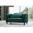 thumbnail image 3 of Uspridefurniture Lueck 2Pcs Velvet Living Room Set, Green, 3 of 6