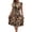 Khaki, variant on WTOBBY Women's Casual Fashion Abstract Print Pleated Cuff Dress with Unique Pattern and Relaxed Fit for Artistic Style Outings,Beige L