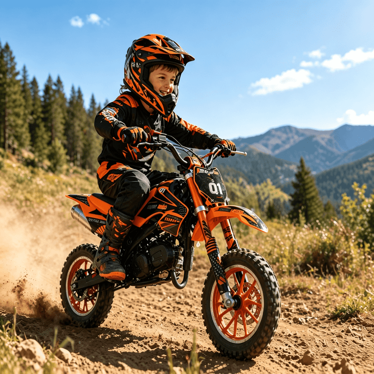Ktoebyco 49cc Kids Dirt Bike for Ages Ages 7-13, Gasoline Powered