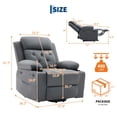 thumbnail image 2 of Ourlova Power Recliner Chair with Power Headrest and USB Charging Ports Gray, 2 of 9