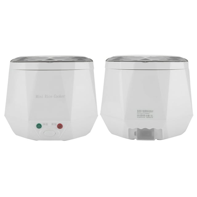 Cuiseur à Riz Électrique pour Camion Cuiseur Vapeur Alimentaire Portable Cuiseur à Riz Électrique Cuiseur Vapeur Alimentaire 24V 140W 1.6 L Cuiseur à Riz Électrique Portable Multifonction Cuiseur Vapeur Alimentaire pour Camion Blanc
