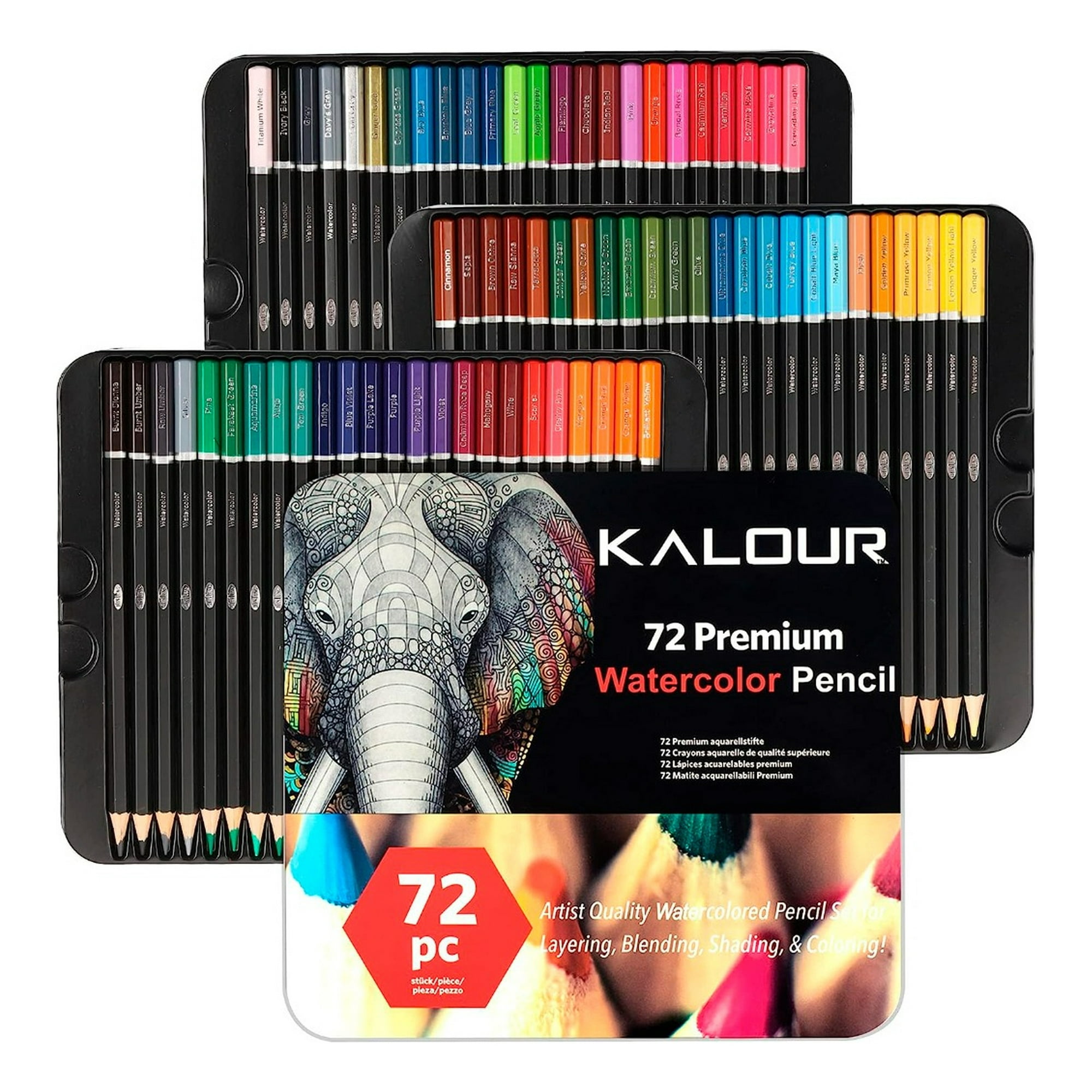  FLOWood Lápices de colores profesionales de arte 72, lápices de  colores de núcleo suave con calidad de artista, herramientas ideales para  satisfacer todas las necesidades de dibujo para dibujar, colorear y