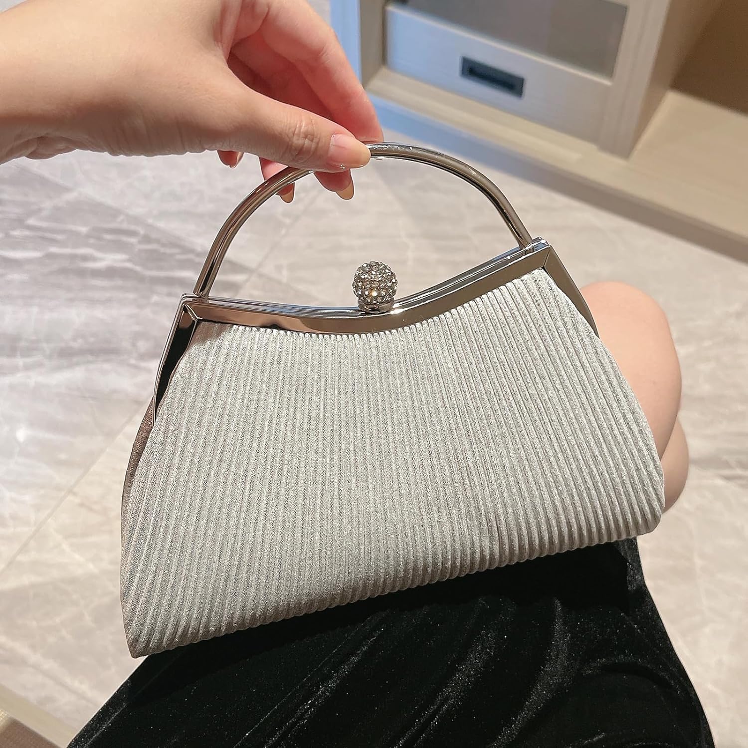Clutch Purses for Women Evening Bags Party Clutches Handbag With Detachable Chain Strap for Cocktail Party Wedding
