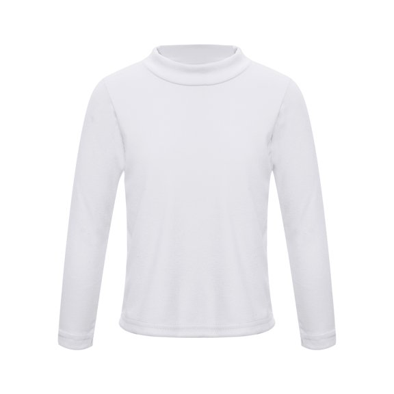 Alvivi Toddler Girls Boys Fleece Baselayer Thermal Shirt Tee Long Sleeve T-Shirts Undershirt Tops White 2-3