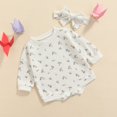 thumbnail image 3 of Baby Boy Girl Sweatshirt Romper Oversized Pullover Sweater Top Fall Winter Clothes, 3 of 6