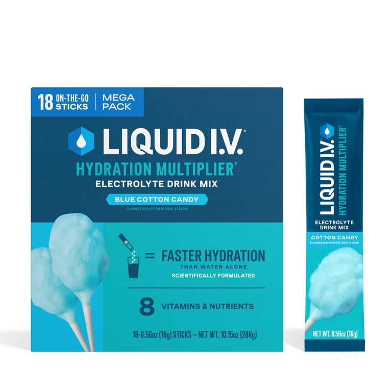 Liquid I.V. Cotton Candy Hydration Multiplier, 18 Packets photo 2