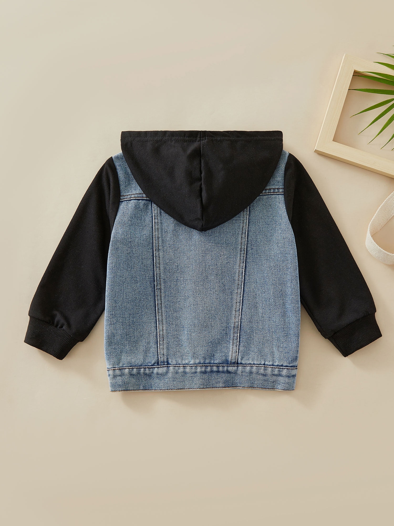 Sunisery Toddlers Kids Boys Denim Jacket Long Sleeve Hooded Coat Spring Fall Clothes Outfits, 18 Months-6 Years