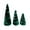 Green, variant on Set of 3 Velvet Christmas Trees Decoration Large Modern Velvet Cone Christmas Tree Figurine Decor Holiday Xmas Winter Indoor Home Tabletop Mantel Centerpiece