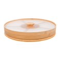 thumbnail image 1 of Plato de almacenamiento de nueces de bambú, soporte de almacenamiento de platos de frutas secas dividido con 6 rejillas de comedor, caja de, 1 of 9