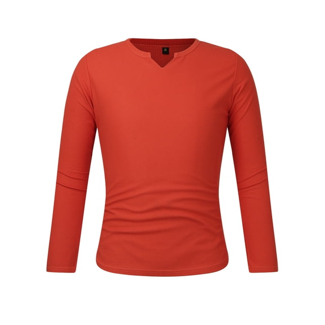 LUOGENLI T-shirts pour Homme pour Hommes T-Shirt pour Hommes Col Rond Imprimé de Noël Manches Longues Haut de Base T-shirts d'Hiver pour Hommes T-Shirt Graphique Fête de la Saint-Patrick T-shirts pour Hommes T-shirts Graphiques Saint-Valentin Rouge TTTG