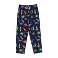thumbnail image 4 of Xecao Space Dinosaur Women's Straight Lounge Pajama Pants: The Epitome of Relaxed Sleepwear, 4 of 9