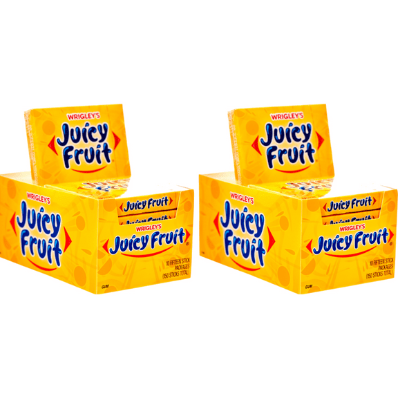 Wrigley Slim Pack Juicy Fruit Gum 15Pcs Ea. Pack (20 Pack Double Up )