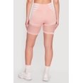 thumbnail image 4 of Women's Striped Fishnet Detail Seamless Biker Shorts, 4 of 4