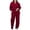 Wine, variant on Outfits for Women Casual Lapel Sweatshirts and Wide Leg Pants Tracksuit Sets