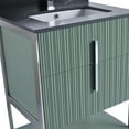 thumbnail image 3 of Fine Fixtures Serenity 24 in. W x 18 in. D x 33.5 in. H Bathroom Vanity in Mint Green with Black Sintered Stone Top in White with Chrome Hardware, 3 of 4