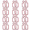 thumbnail image 4 of 12 Pcs Creative Paper Clip Kit Red Gift Box Shaped Bookmark Cute Paperclips Set, 4 of 5