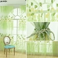 thumbnail image 4 of Cortina Deco JShteea Panel de gasa de ventana tul transparente verde, 4 of 9