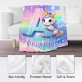 thumbnail image 5 of Personalized Blankets for Girls - Unicorn Blanket Gifts for Kids - Custom Throw with Name for Unicorn Lovers - Cute Throws for Couch, Sofa - Monogram Gift, 5 of 6