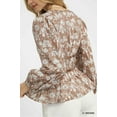 thumbnail image 6 of Floral Smocked Peplum Blouse with Tie Detail, 6 of 6